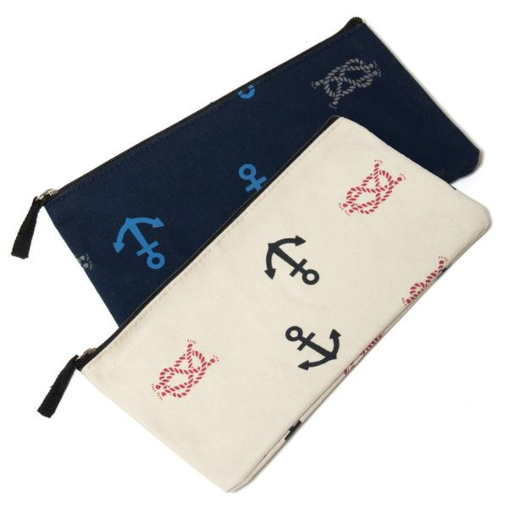 Nautical Cosmetic Pouch Set